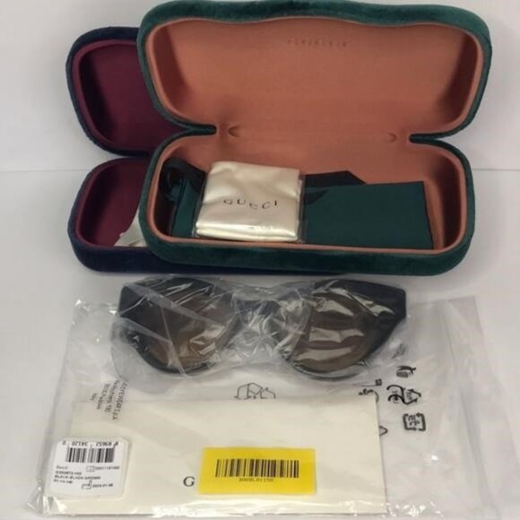 New Original Gucci Brown Cat Eye Ladies Sunglasses GG0957S 003 51 - Picture 11 of 11